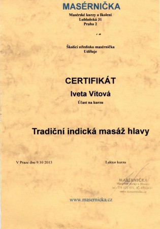 Indická masáž hlavy